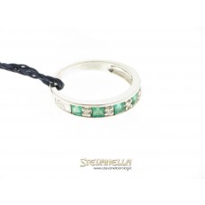 BLISS anello Color oro bianco smeraldi e diamanti referenza K31210 new